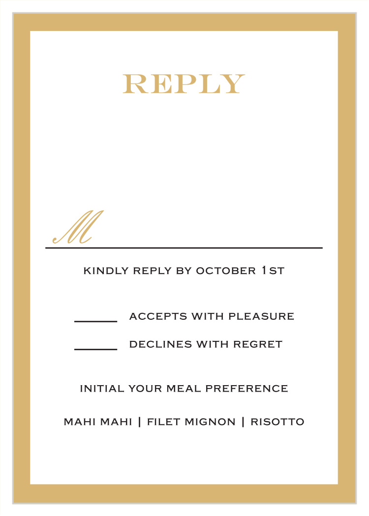 Classic Border Foil Response Cards
