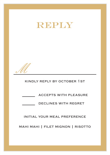 Classic Border Foil Response Cards