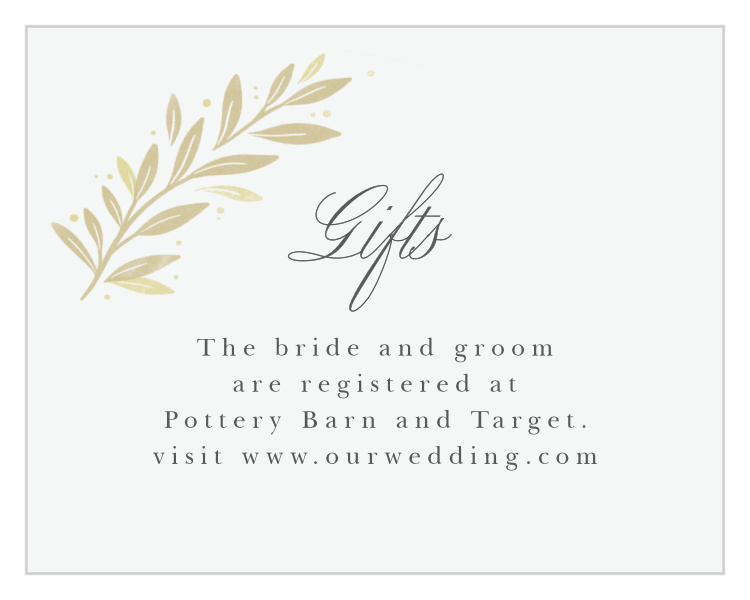 Modern Half Circle Registry Cards