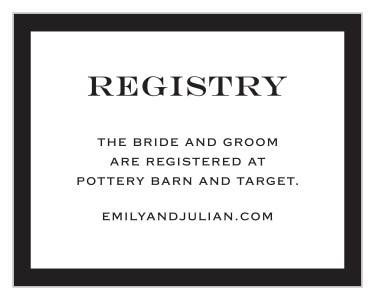 Classic Border Foil Registry Cards