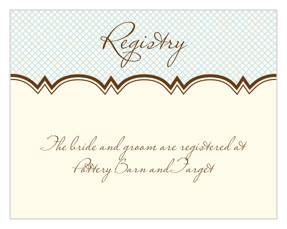 Scalloped Frame Registry Cards