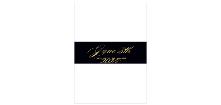 Minimalist Typography Foil Wedding Belly Bands