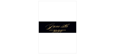 Minimalist Typography Foil Wedding Belly Bands