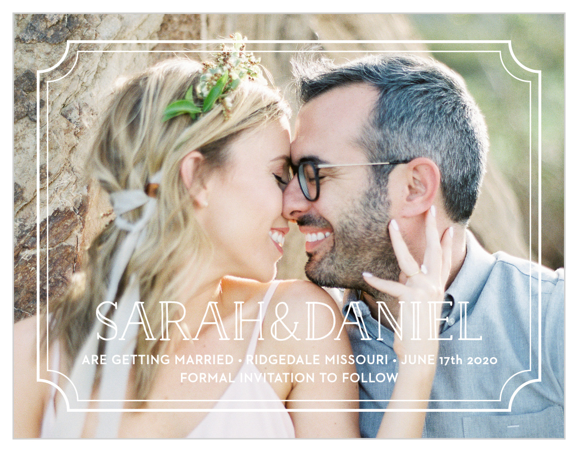 Type Frame Foil Save-the-Date Magnets
