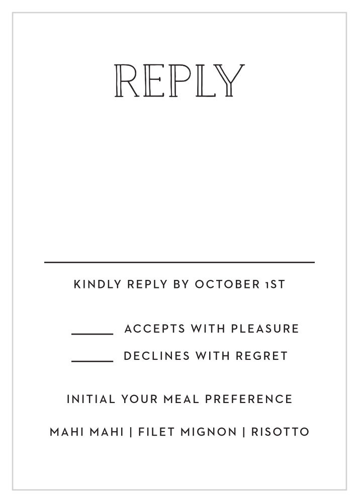 Type Frame Foil Response Cards