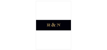 Traditional Sophistication Foil Wedding Belly Bands