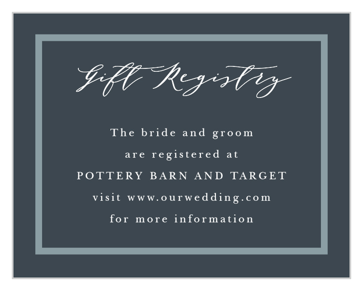Elegant Photo Collage Registry Cards
