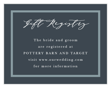 Elegant Photo Collage Registry Cards