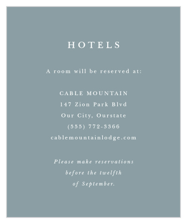 Elegant Photo Collage Accommodation Cards