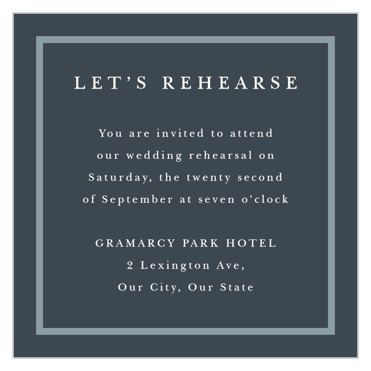 Elegant Photo Collage Rehearsal Cards