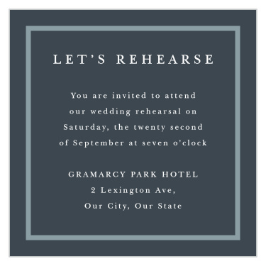 Elegant Photo Collage Rehearsal Cards