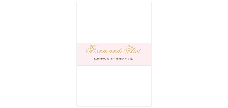 Sweetheart Script Foil Wedding Belly Bands
