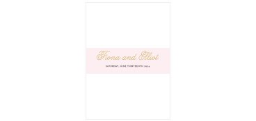 Sweetheart Script Foil Wedding Belly Bands