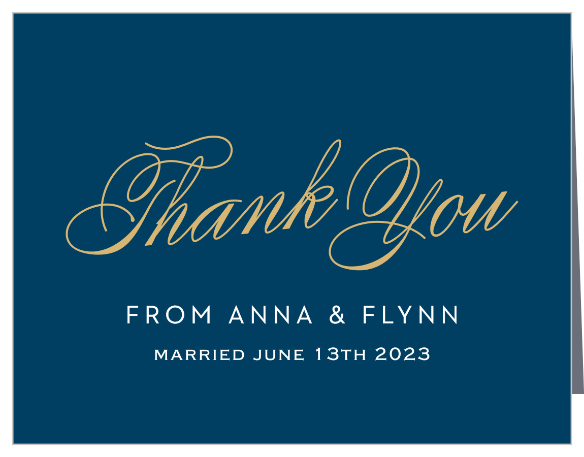 Statement Script Foil Wedding Thank You Cards