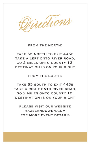 Statement Script Foil Direction Cards