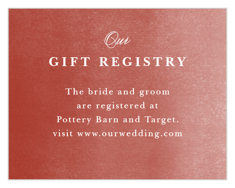 Happy Couple Registry Cards