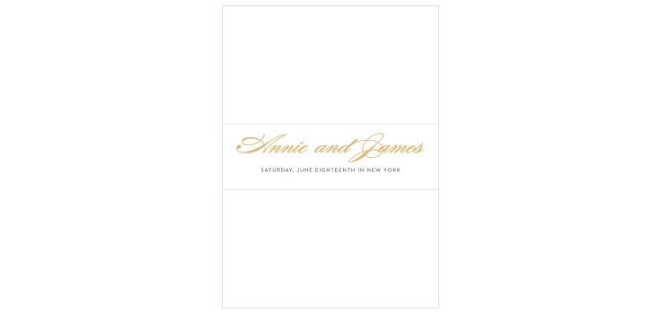 Swirling Simplicity Foil Wedding Belly Bands