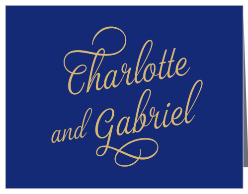 Script Emblem Foil Wedding Thank You Cards
