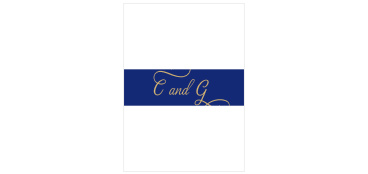 Script Emblem Foil Wedding Belly Bands