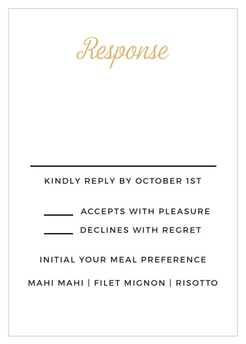 Script Emblem Foil Response Cards