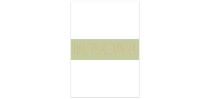 Rustic Type Foil Wedding Belly Bands