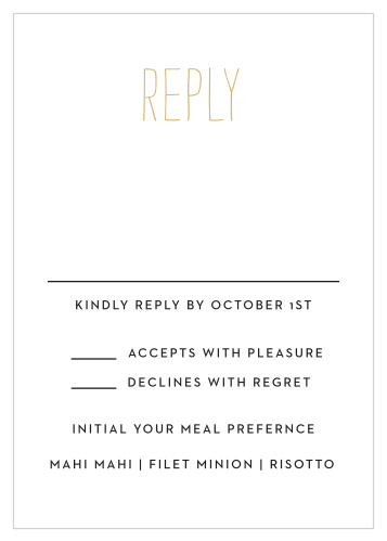 Rustic Type Foil Response Cards