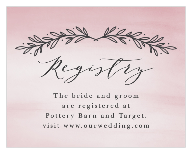 Watercolor Initials Registry Cards