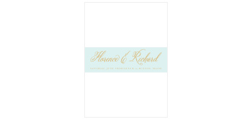 Romantic Calligraphy Foil Wedding Belly Bands