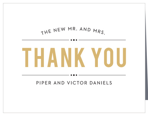Perennial Playbill Foil Wedding Thank You Cards
