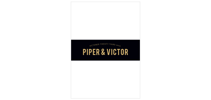 Perennial Playbill Foil Wedding Belly Bands