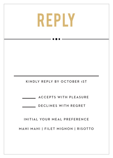Perennial Playbill Foil Response Cards