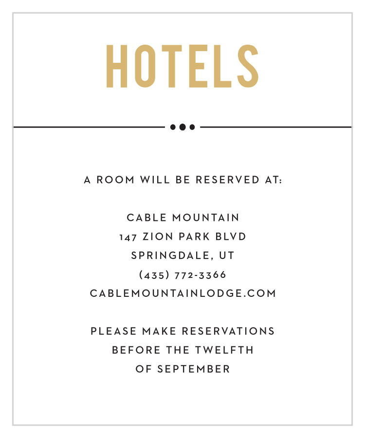 Perennial Playbill Foil Accommodation Cards