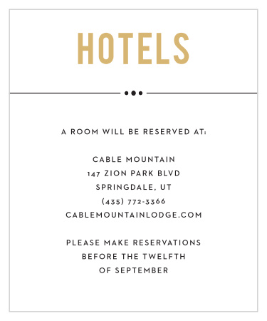 Perennial Playbill Foil Accommodation Cards
