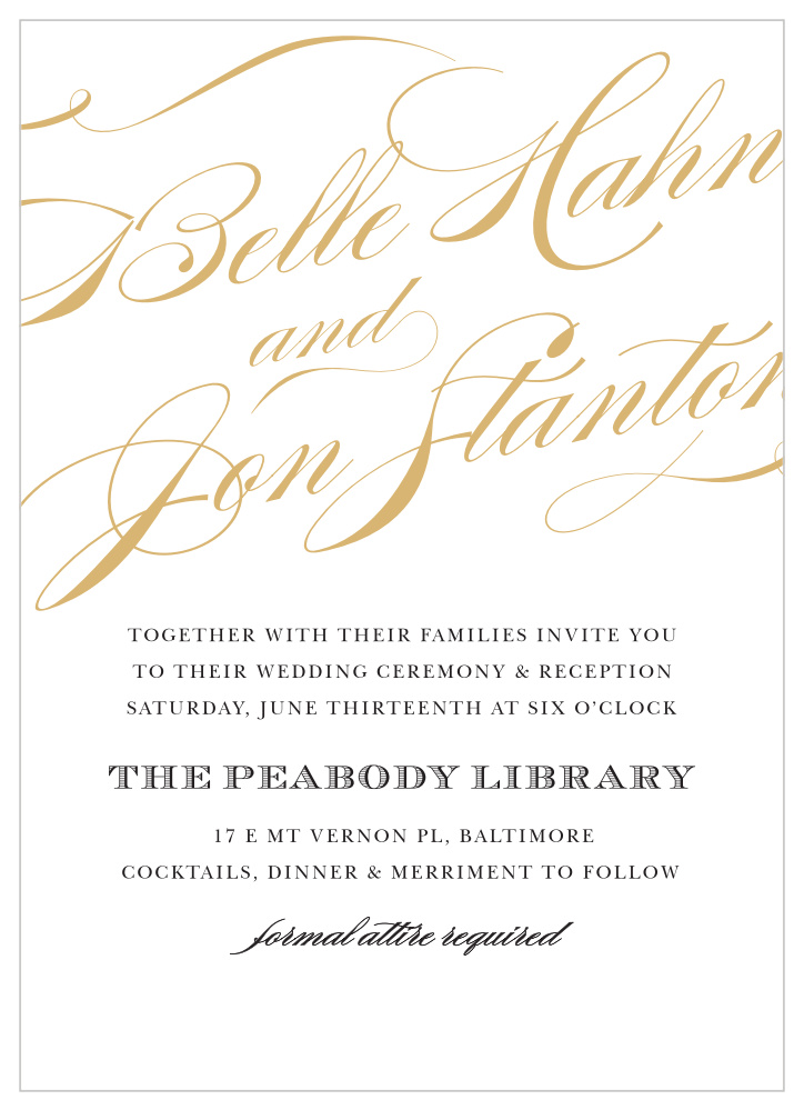 Cheri Foil Portrait Wedding Invitations