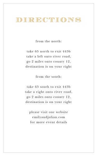Cheri Foil Direction Cards