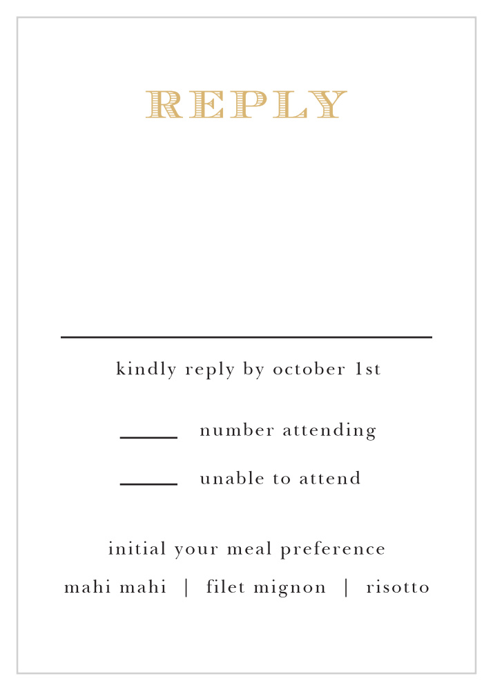 Cheri Foil Response Cards