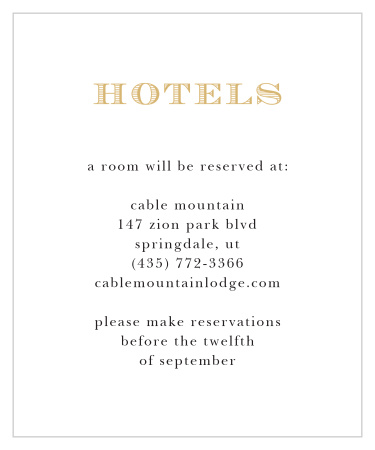 Cheri Foil Accommodation Cards