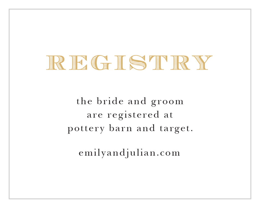 Cheri Foil Registry Cards