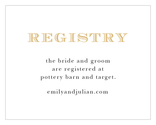 Cheri Foil Registry Cards