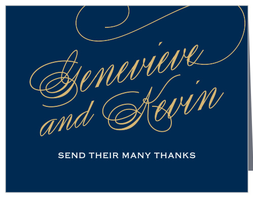 Glamorous Typography Foil Wedding Thank You Cards