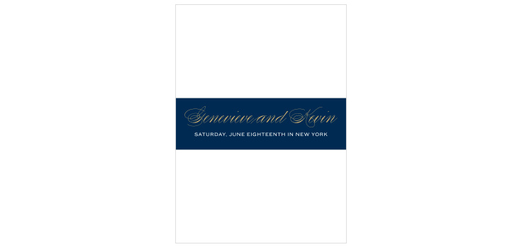 Glamorous Typography Foil Wedding Belly Bands