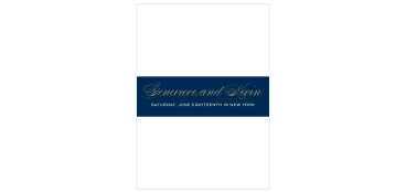Glamorous Typography Foil Wedding Belly Bands