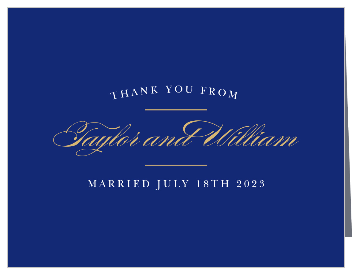 Elegant Vintage Foil Wedding Thank You Cards