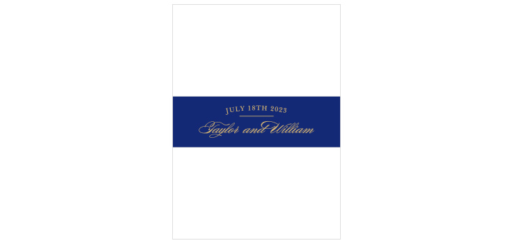 Elegant Vintage Foil Wedding Belly Bands