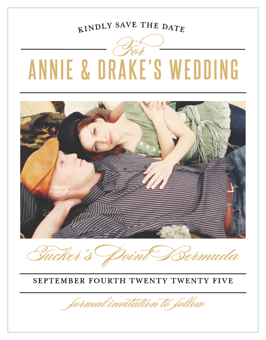 Destination Weekend Foil Save the Date Cards