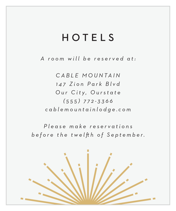 Ornamental Badge Accommodation Cards
