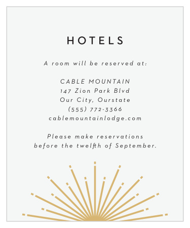Ornamental Badge Accommodation Cards