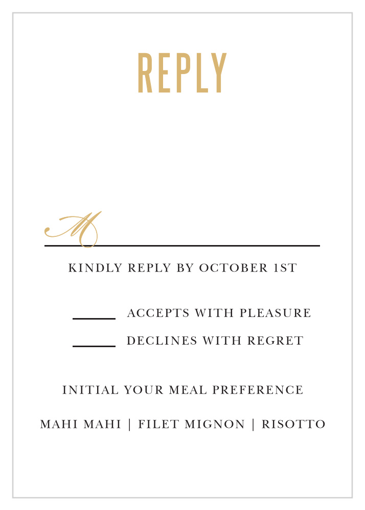 Destination Weekend Foil Response Cards