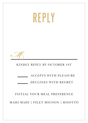 Destination Weekend Foil Response Cards