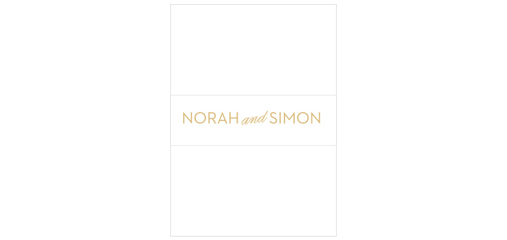 Deco Type Foil Wedding Belly Bands